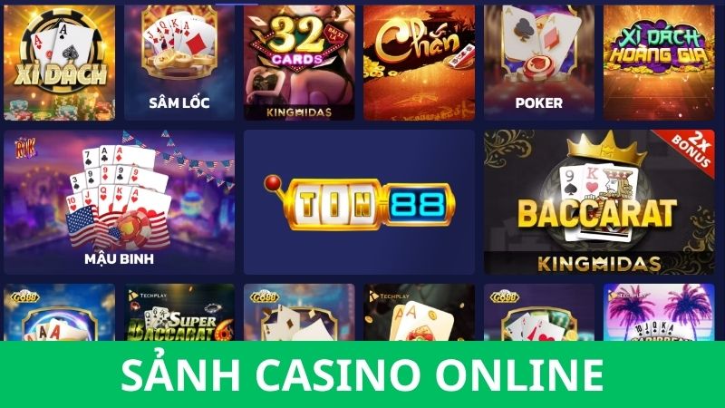 Review kho game Tin88 sảnh casino trực tuyến